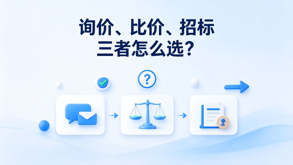 询价、比价、招标，三者怎么选？