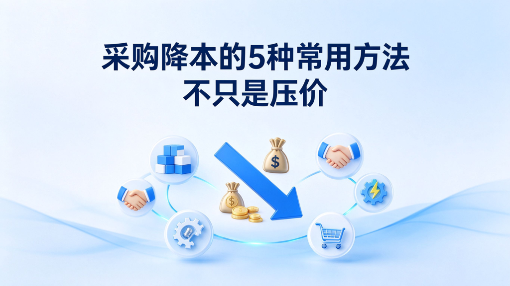 采购降本的 5 种常用方法，不只是压价